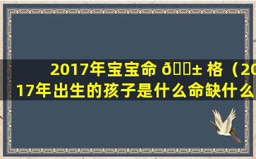 2017年宝宝命 🐱 格（2017年出生的孩子是什么命缺什么名字 🍁 ）